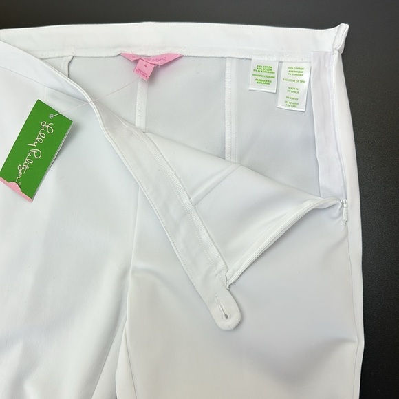 Lilly Pulitzer White Alessia Stretch Dinner Pant 4 Resort  Office Classi… - Picture 4 of 13